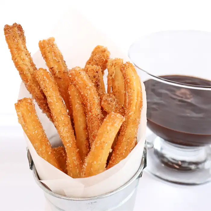 Churros recipe with chocolate dipping sauce