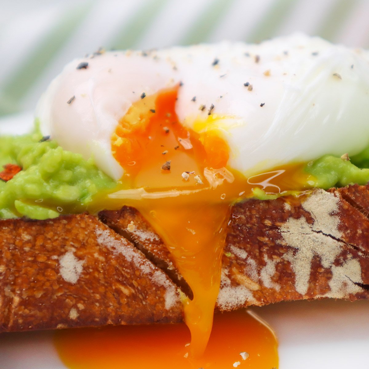 Poached eggs on avocado toast