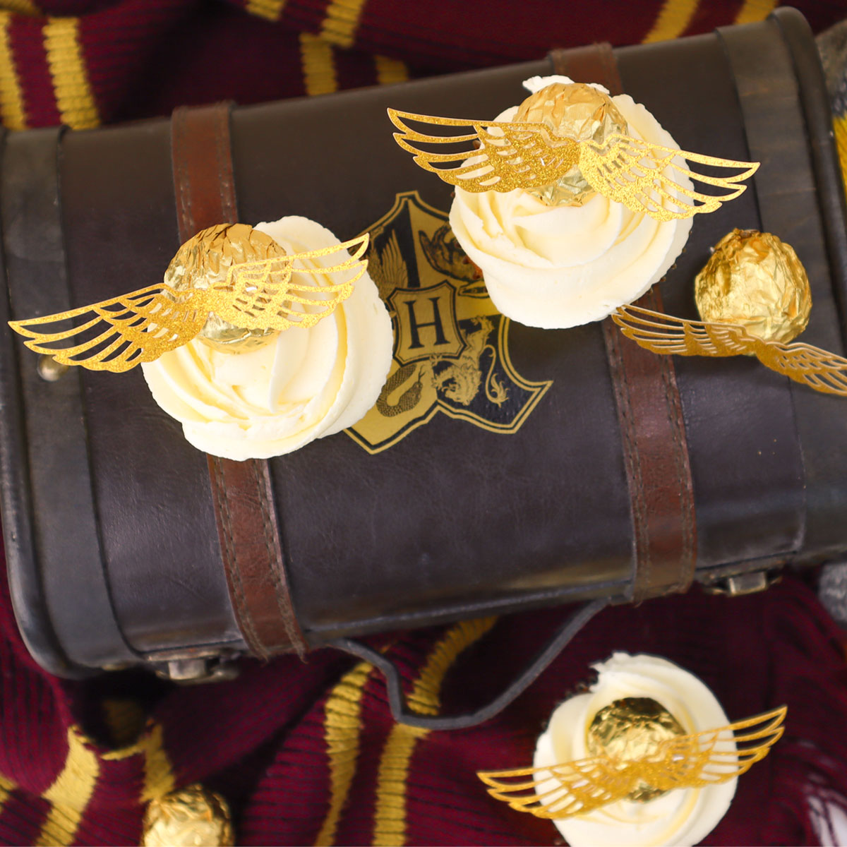 Golden Snitch Vanilla Cupcakes