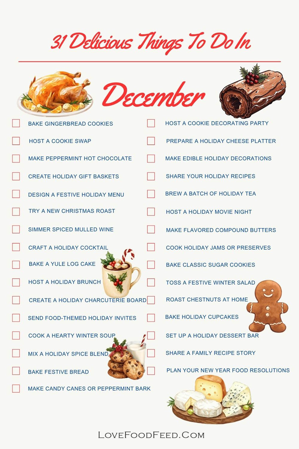 31 activités gourmandes à faire en décembre : le guide des gourmands pour les fêtes Une liste festive de 31 activités gourmandes à savourer en décembre, avec des recettes de saison et des idées pour les fêtes.