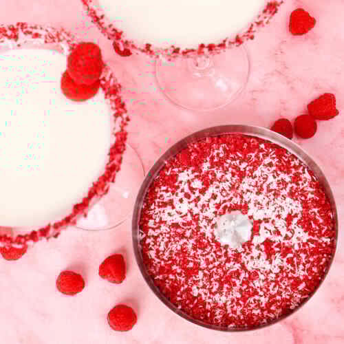 Coconut and Raspberry Cocktail Sugar Rim Recipe
