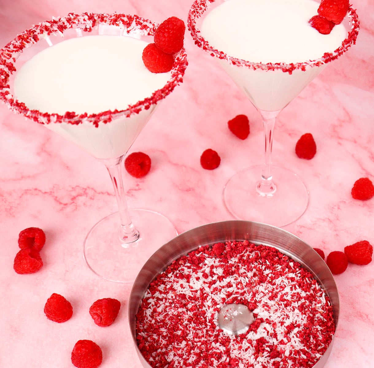 Coconut and Raspberry Cocktail Sugar Rim Recipe