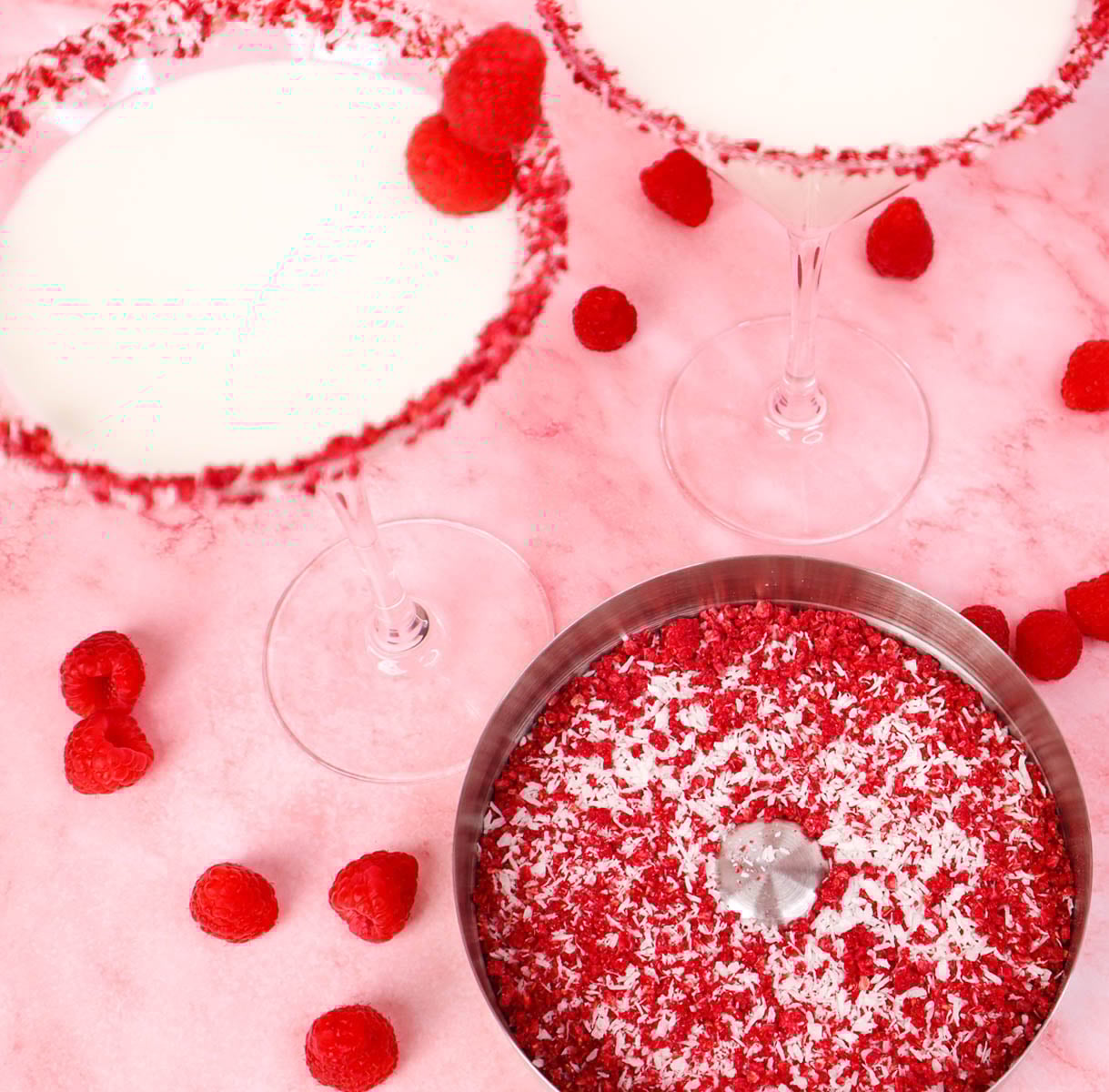 Coconut and Raspberry Cocktail Sugar Rim Recipe